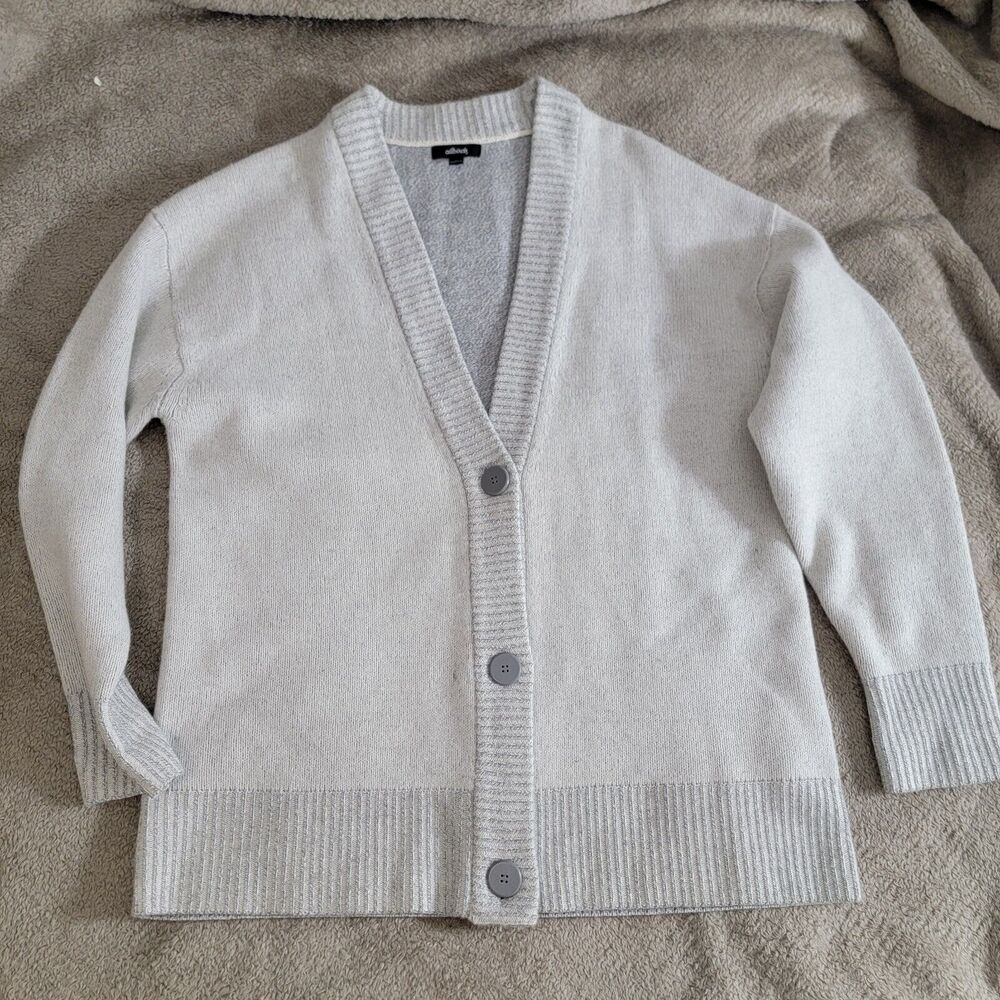 Allbirds The Cardi 100% Merino Wool Thick V-neck Relaxed Cardigan Grandpa XL EUC
